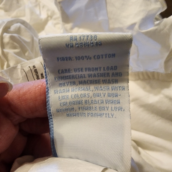 Simple Shabby Chic White Ruffled Duvet Cover Twin/Full 67X89" - Picture 5 of 6